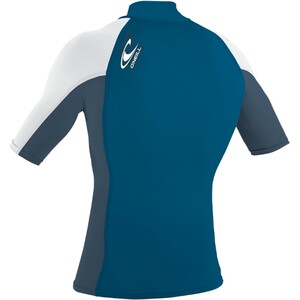 2024 O'Neill Mens Premium Skins Short Sleeve Turtle Neck Rash Vest 4517 - Ultra Blue / Copen Blue